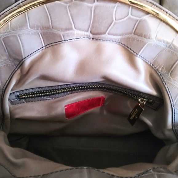 Valentino Crocodile Tan Bag - Picture 9 of 11